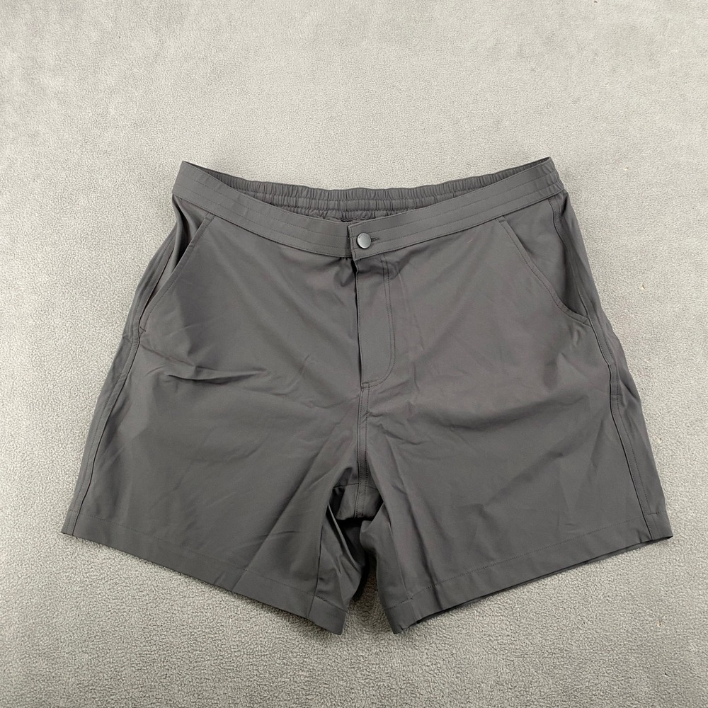 Bearbottom Mens Tech Shorts 7 Inch Inseam Charcoal Grey Stretch Size XL